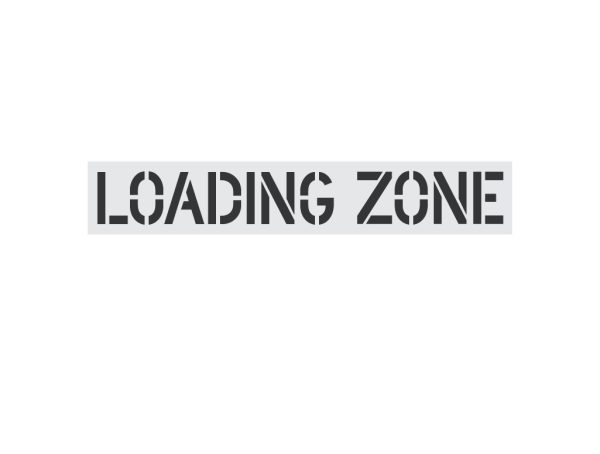12-Inch Loading Zone Stencil-Thumbnail