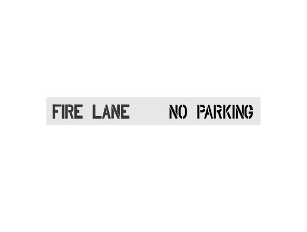 4-Inch Fire Lane No Parking Stencil-Thumbnial