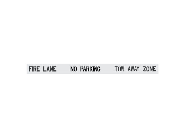 4-Inch Fire Lane No Parking Tow Away Zone Stencil-Thumbnail