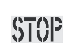 48-Inch Tall Stop Stencil-Thumbnail