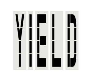Walmart 96-Inch YIELD Stencil