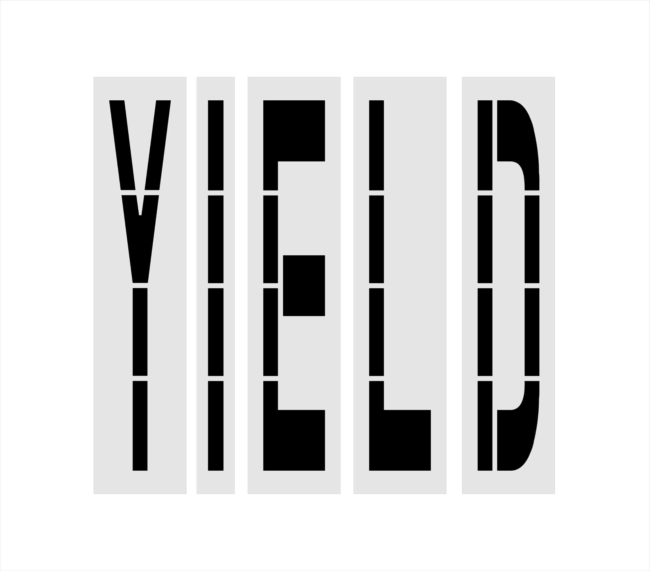 Walmart 96-Inch YIELD Stencil