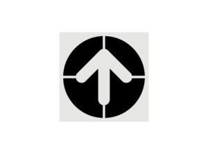 McDonalds Circle Arrow Stencil