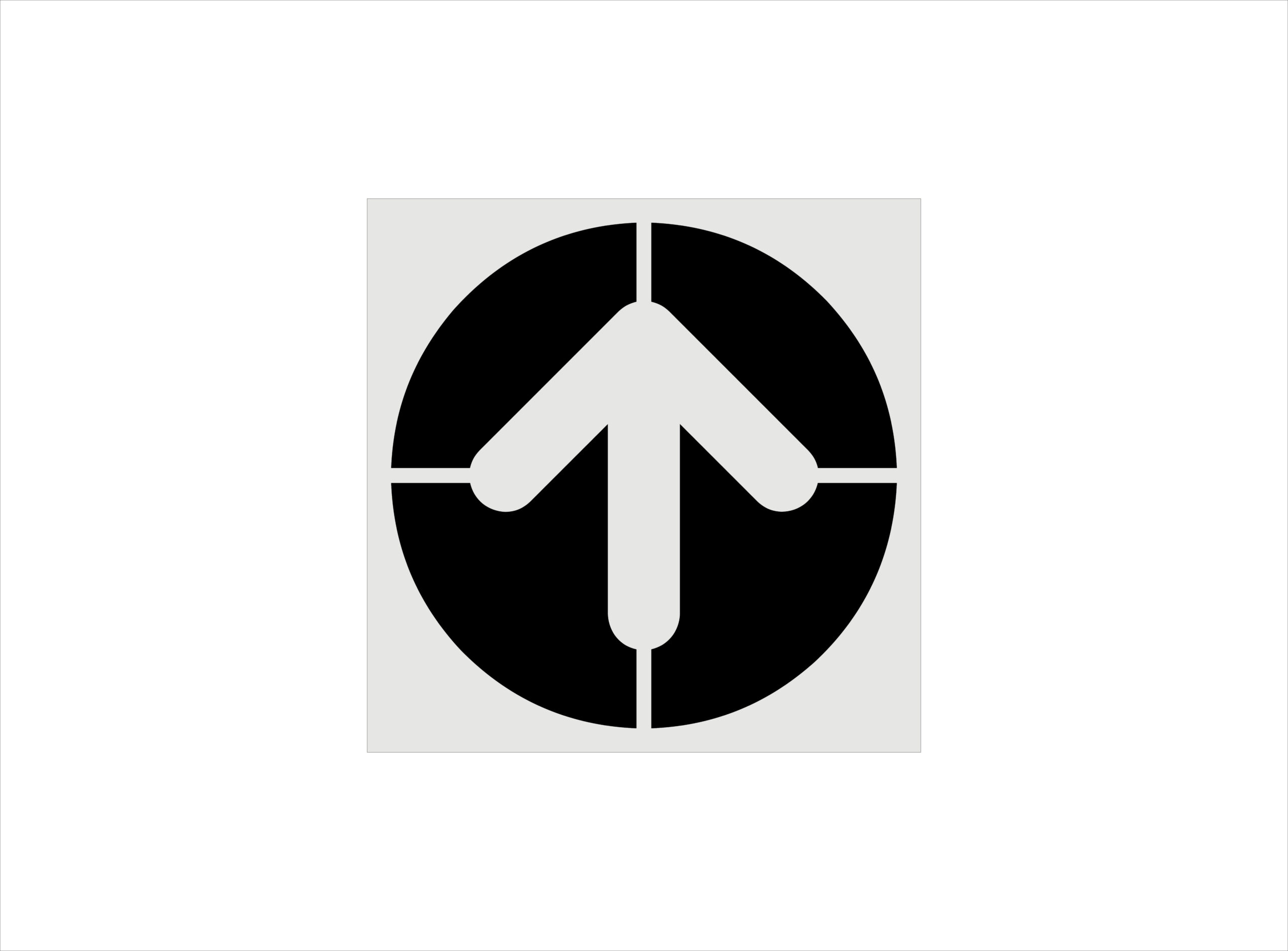 McDonalds Circle Arrow Stencil