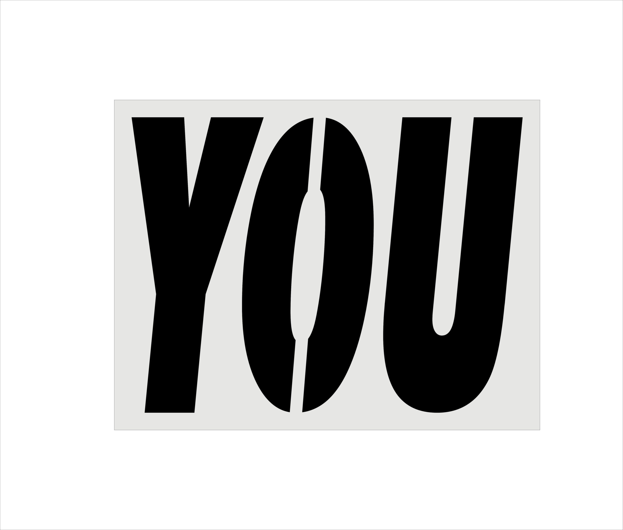McDonalds 34-Inch YOU Stencil