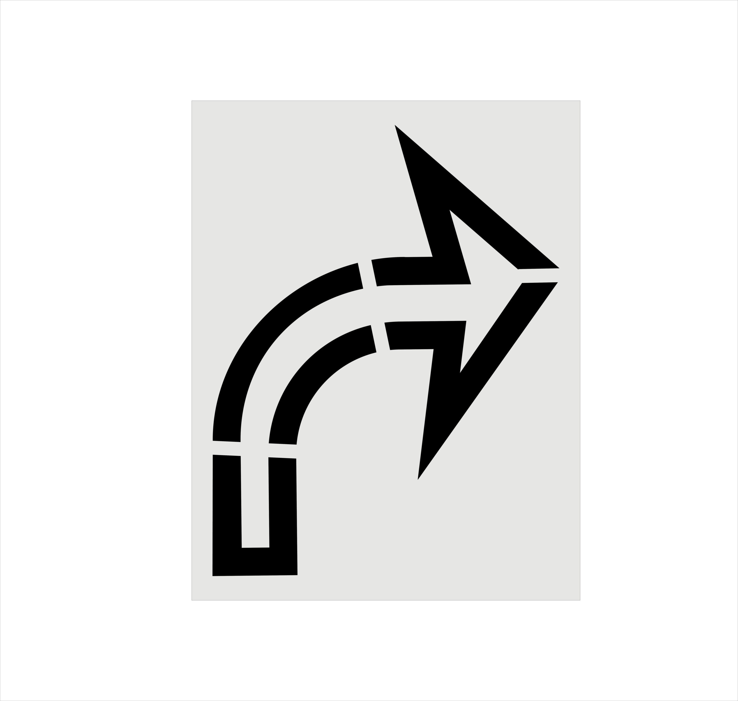 Walmart 64-Inch Turn Open Aisle Arrow Stencil