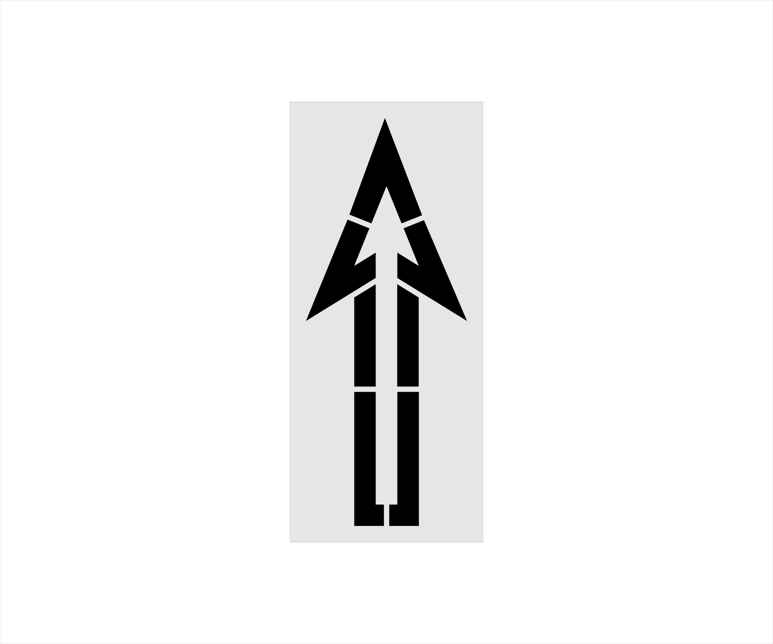 Walmart 30 x 76 Inch Straight Open Aisle Arrow Stencil