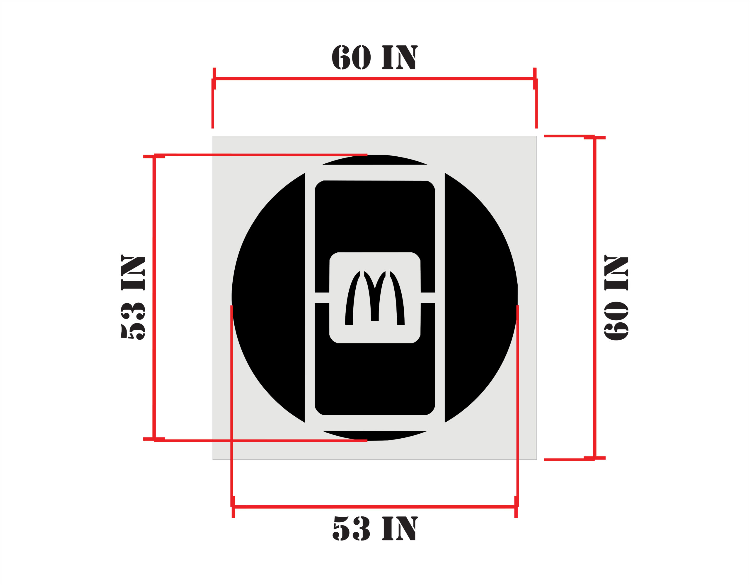 53" McDonalds Mobile Order Stencil - Image 2