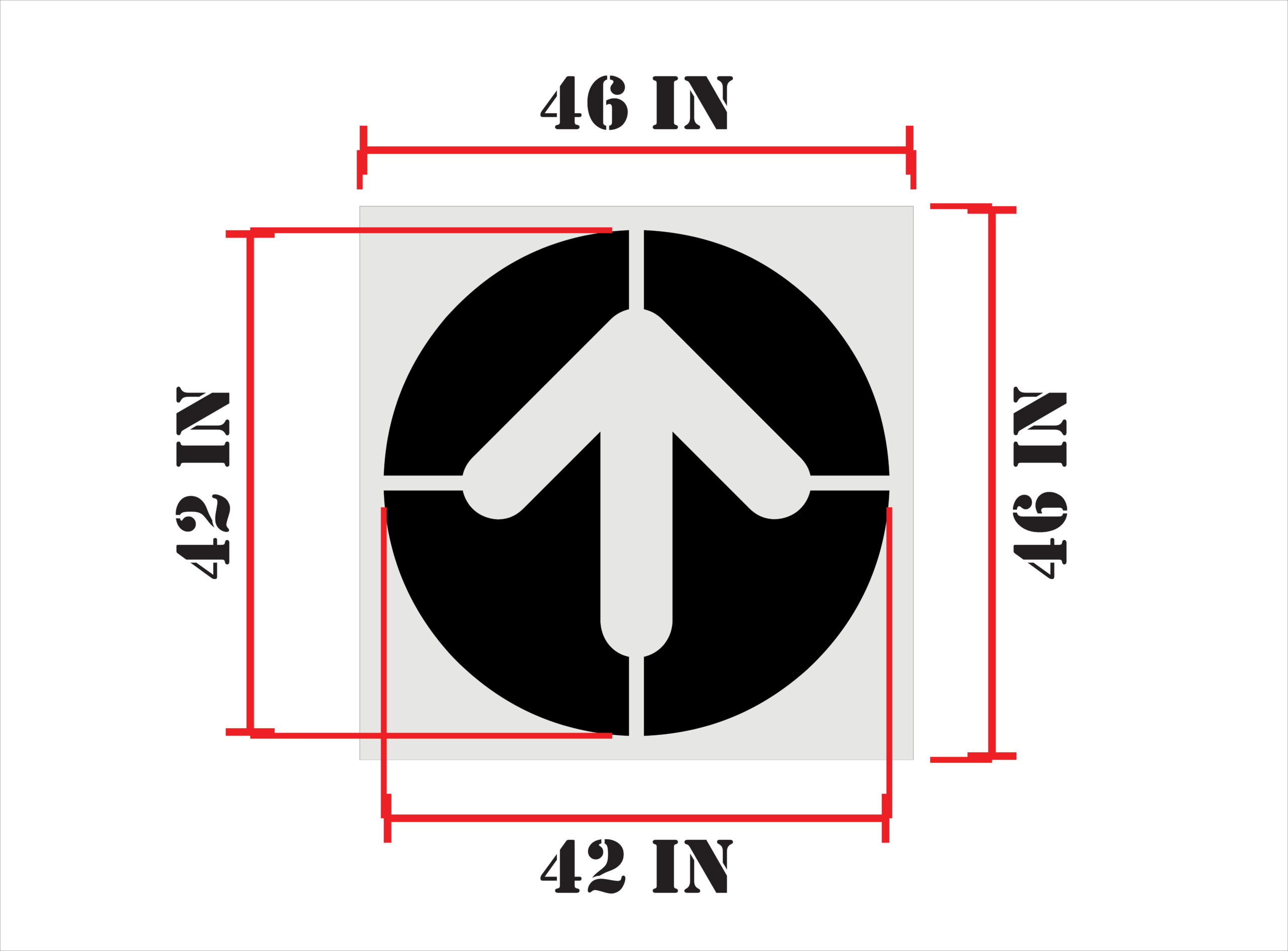 McDonalds Circle Arrow Stencil - Image 2