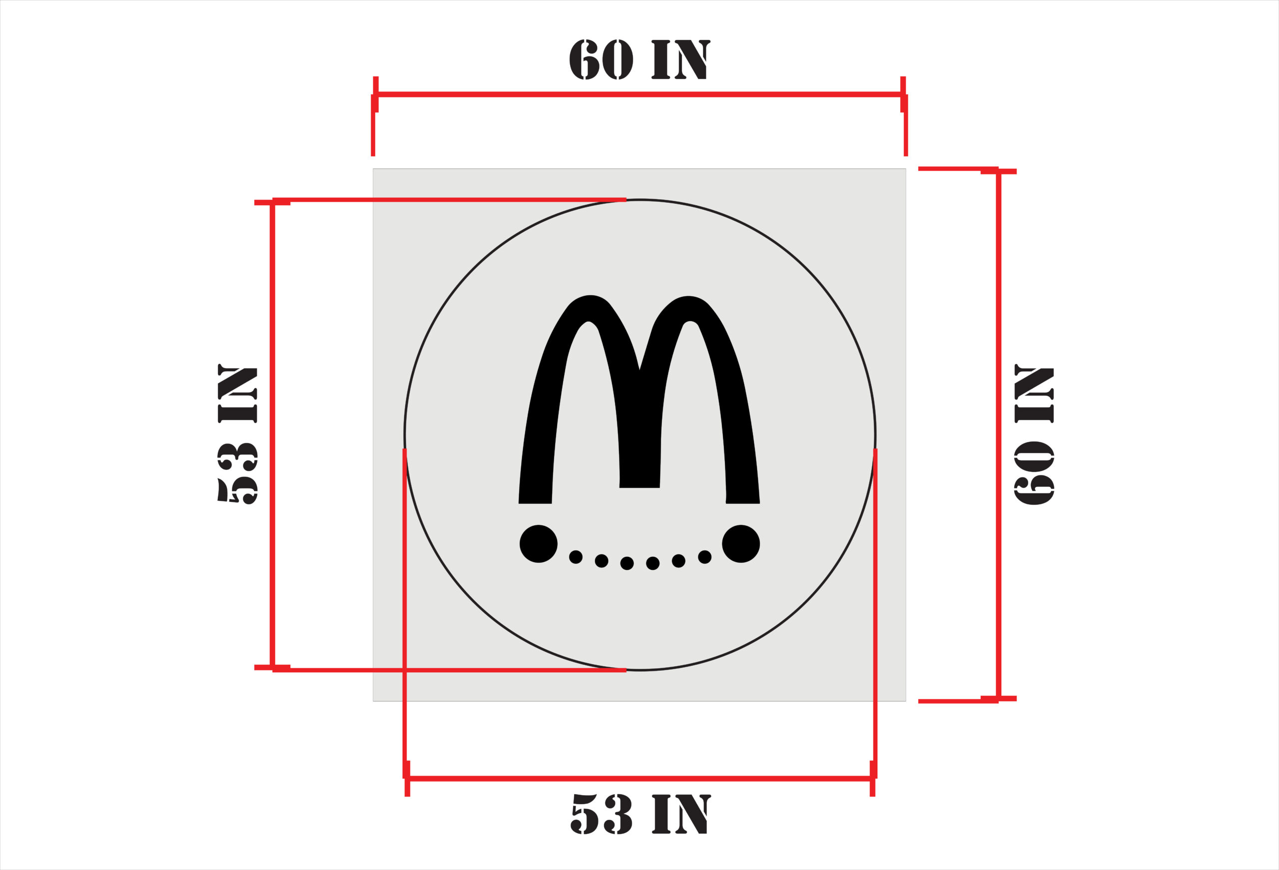 McDonalds Courier Delivery Stencil - Image 2