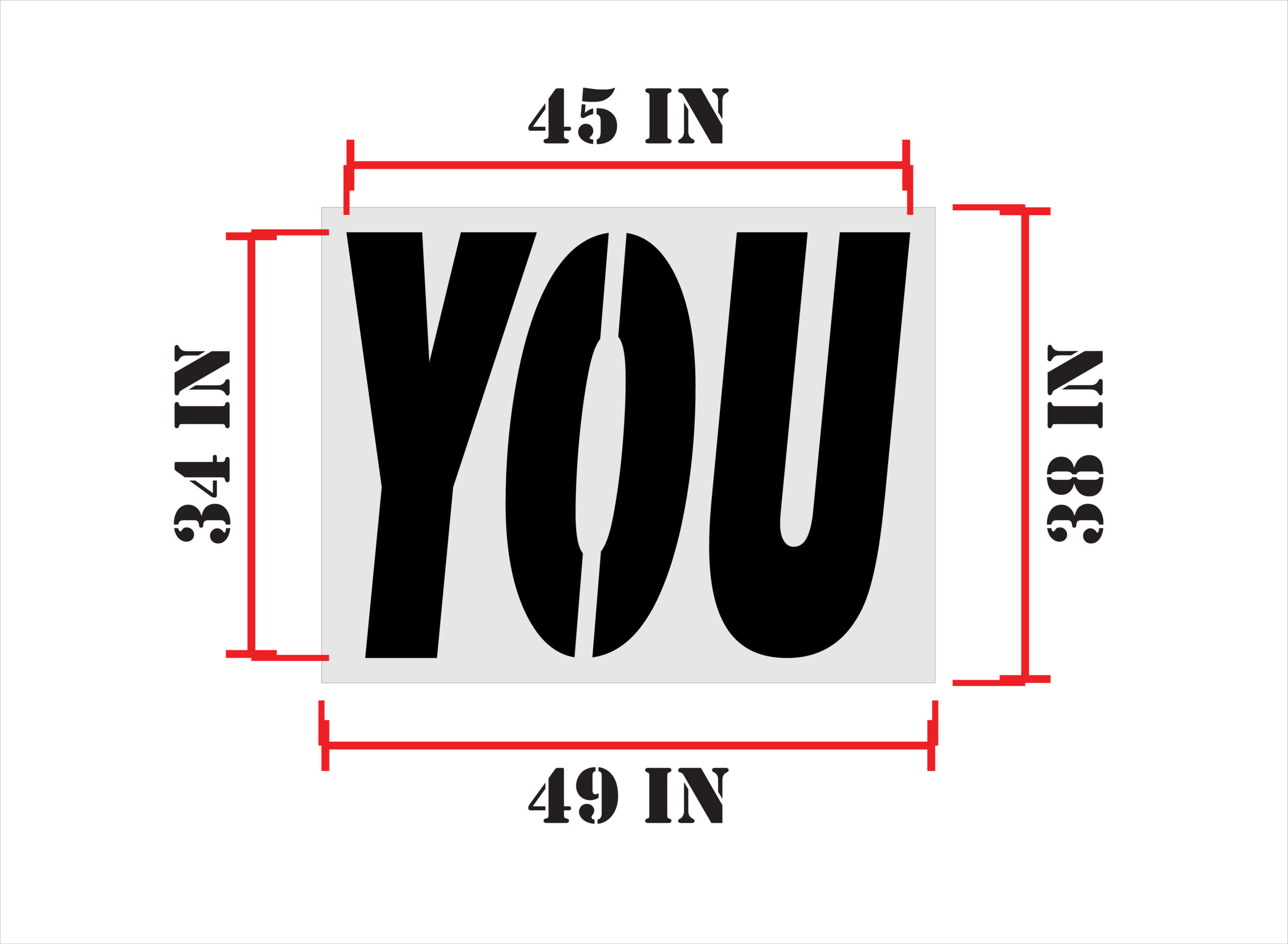 McDonalds 34-Inch YOU Stencil - Image 2