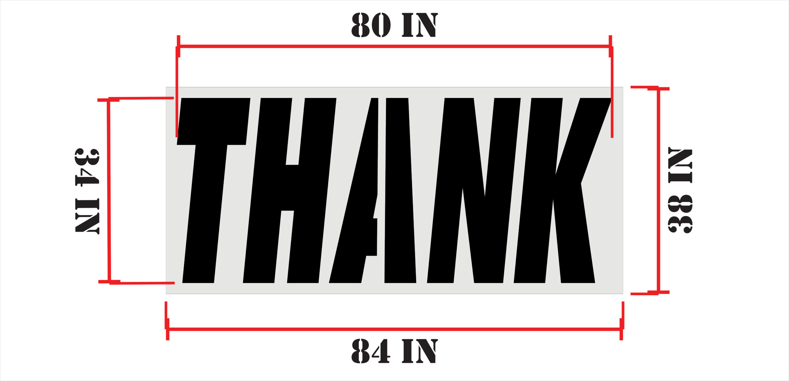 McDonalds 34-Inch THANK Stencil - Image 2