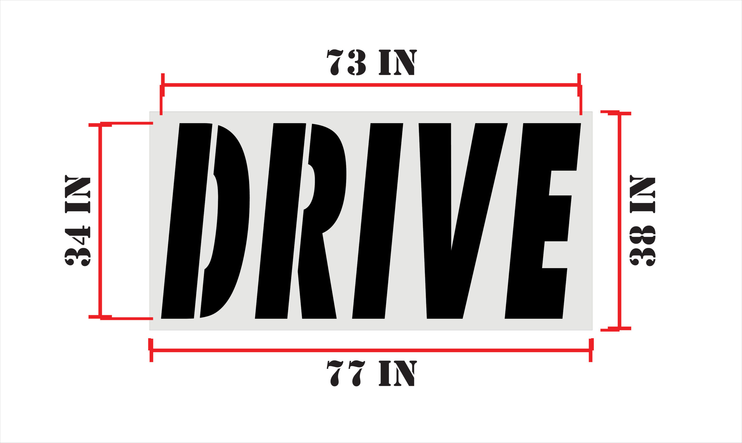 McDonalds 34-Inch DRIVE Stencil - Image 2