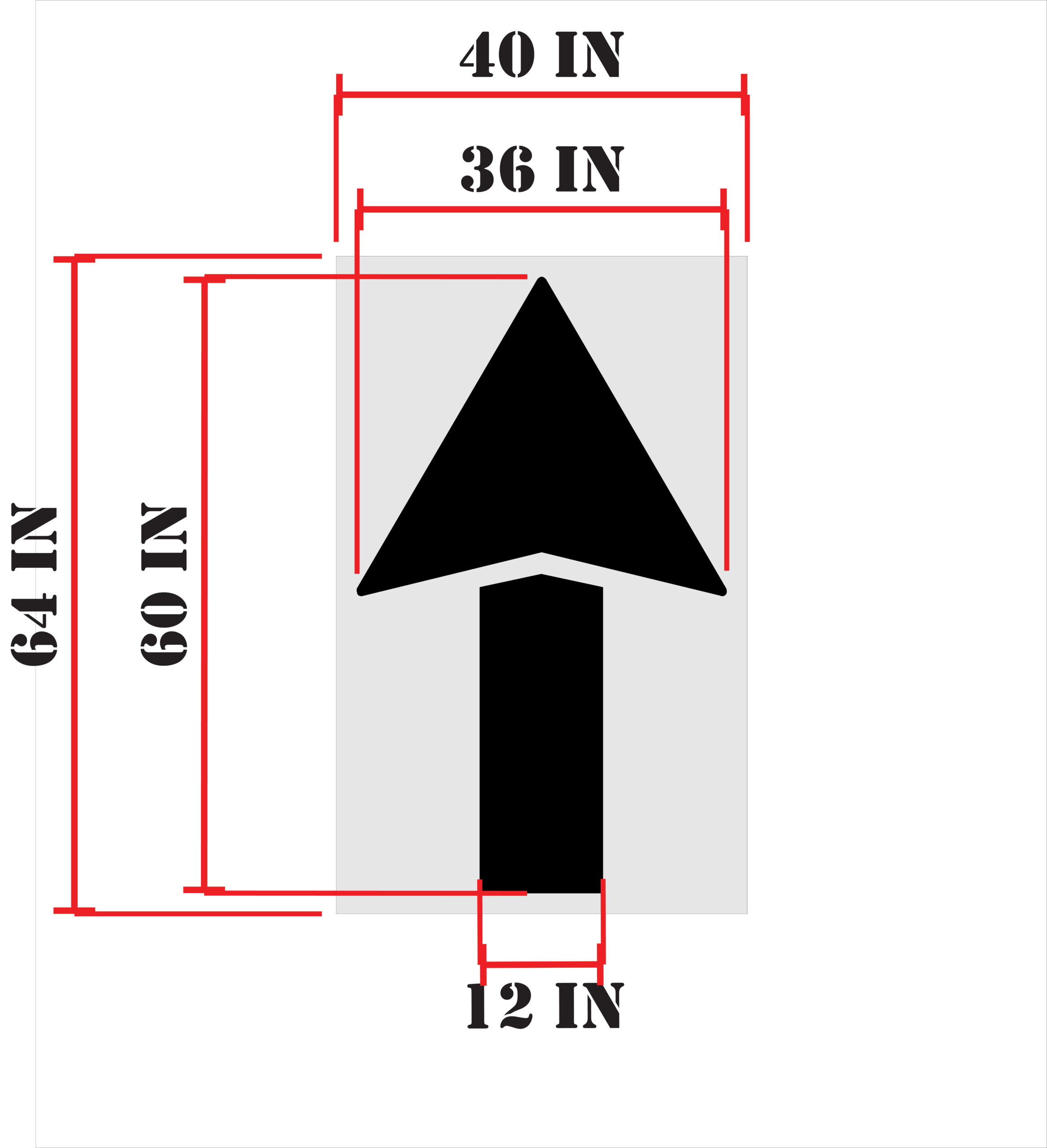 Straight Arrow 60 x 36 - Image 2