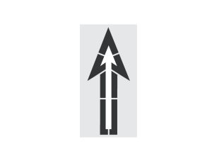Walmart 30 x 76 Inch Straight Open Aisle Arrow Stencil-Thumbnail