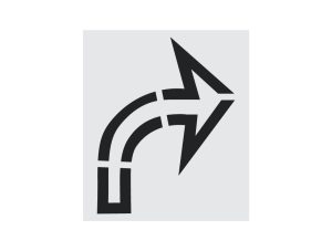 Walmart 64-Inch Turn Open Aisle Arrow Stencil-Thumbnail
