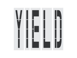 Walmart 96-Inch YIELD Stencil-Thumbnail