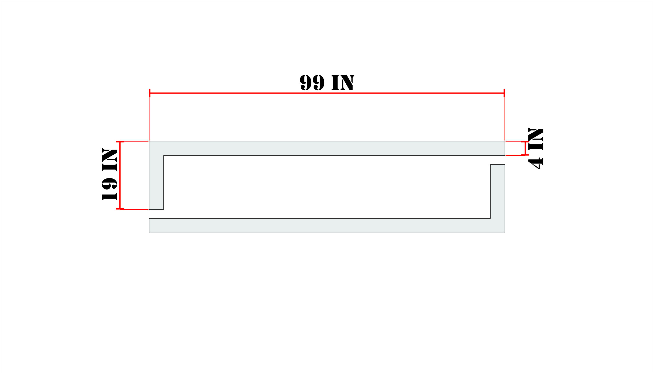 Wheel Stop L's - 4 inch x 19 wide x 99 long Inch - Image 2