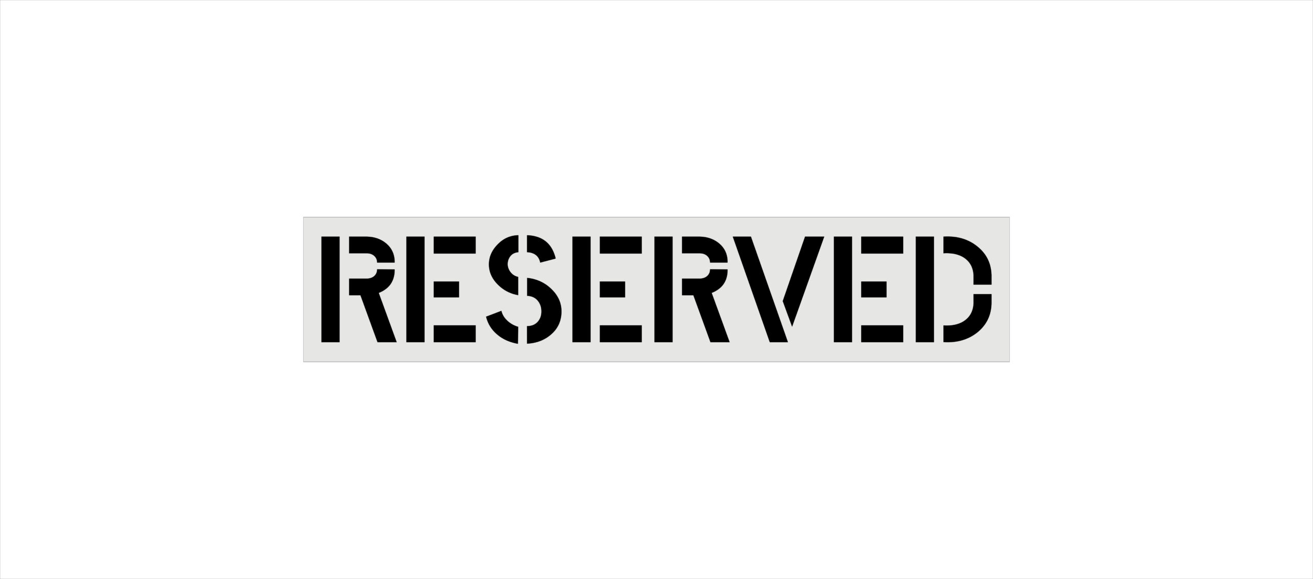 12-Inch Reserved Stencil