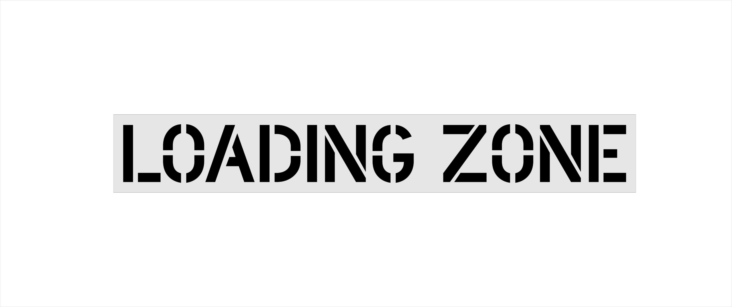 12-Inch Loading Zone Stencil
