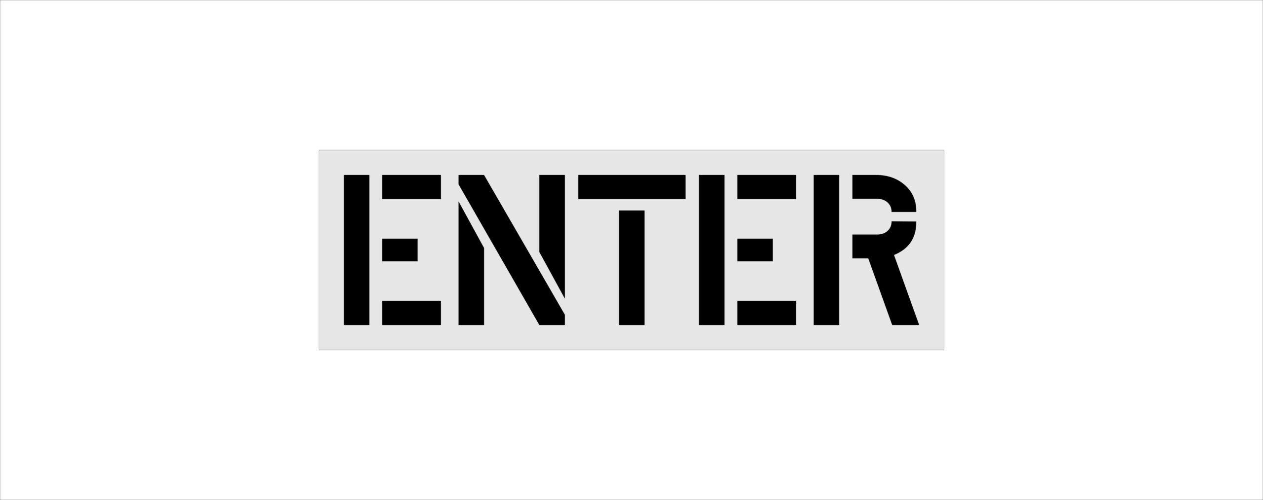 12-Inch Enter Stencil