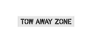 4-Inch Tow Away Zone Stencil