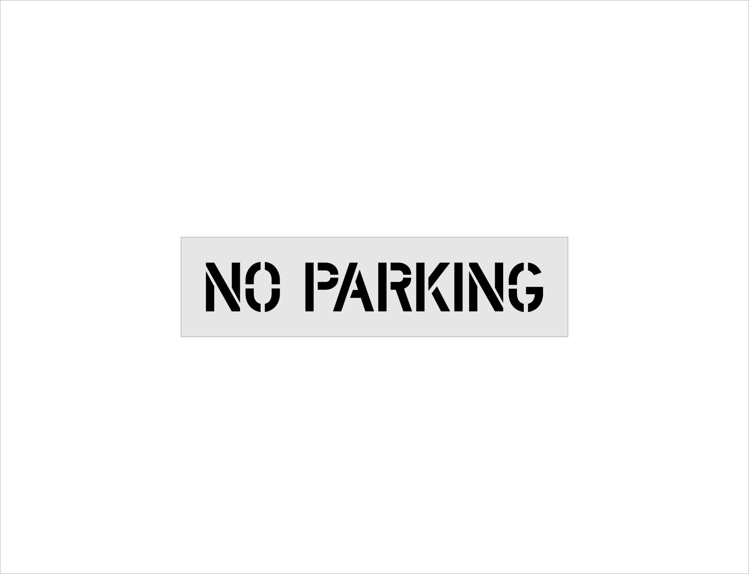 4-Inch No Parking Stencil