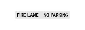 4-Inch Fire Lane No Parking Stencil