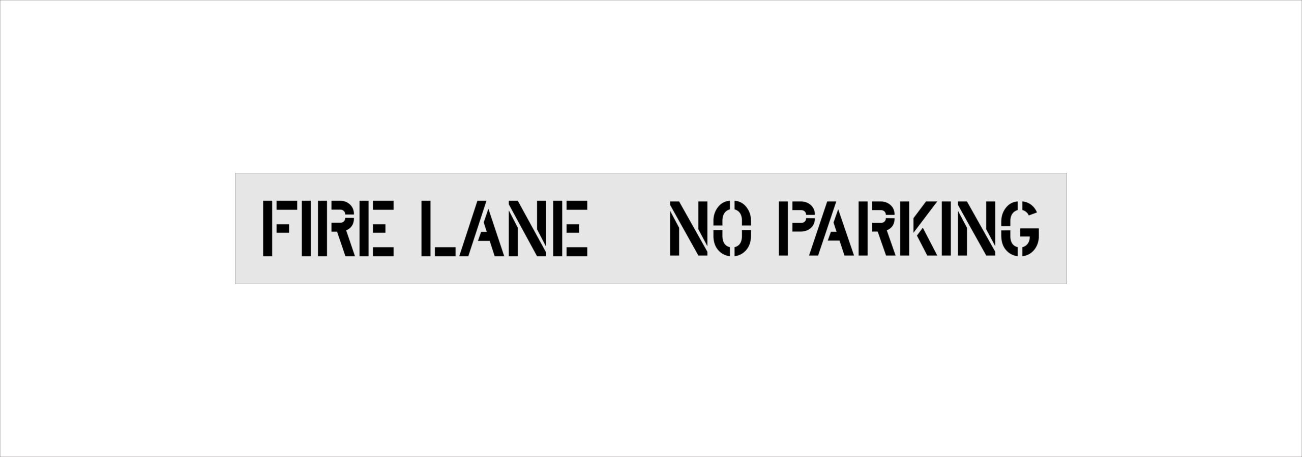 4-Inch Fire Lane No Parking Stencil