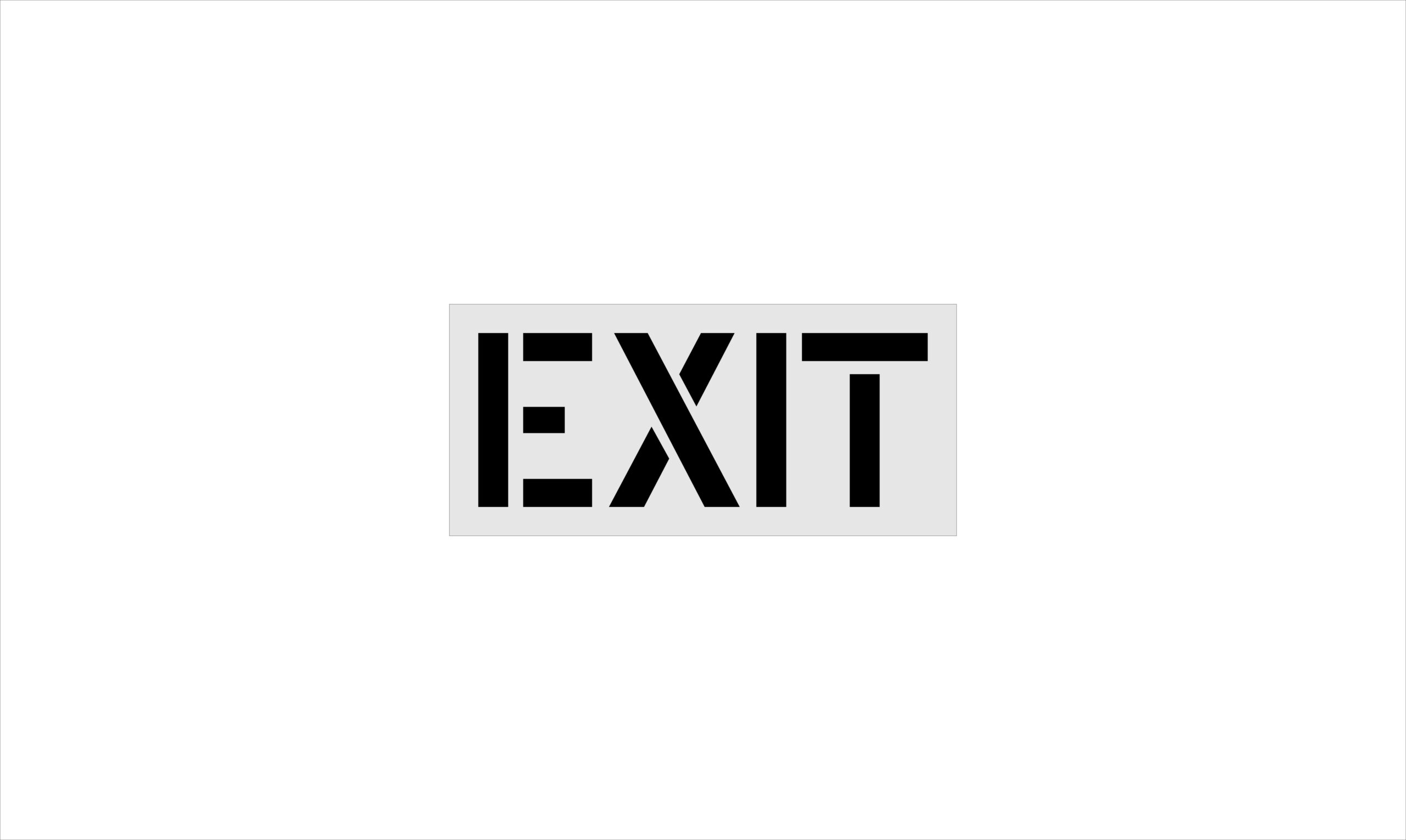 12-Inch Exit Stencil