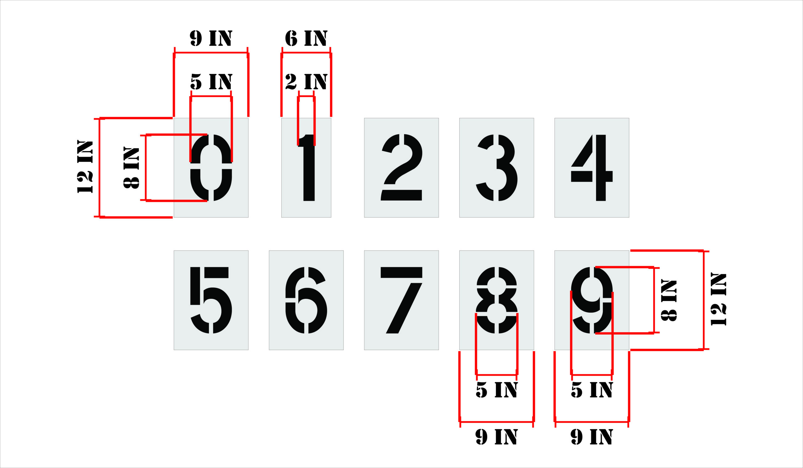 8-Inch Number Kit - Image 3
