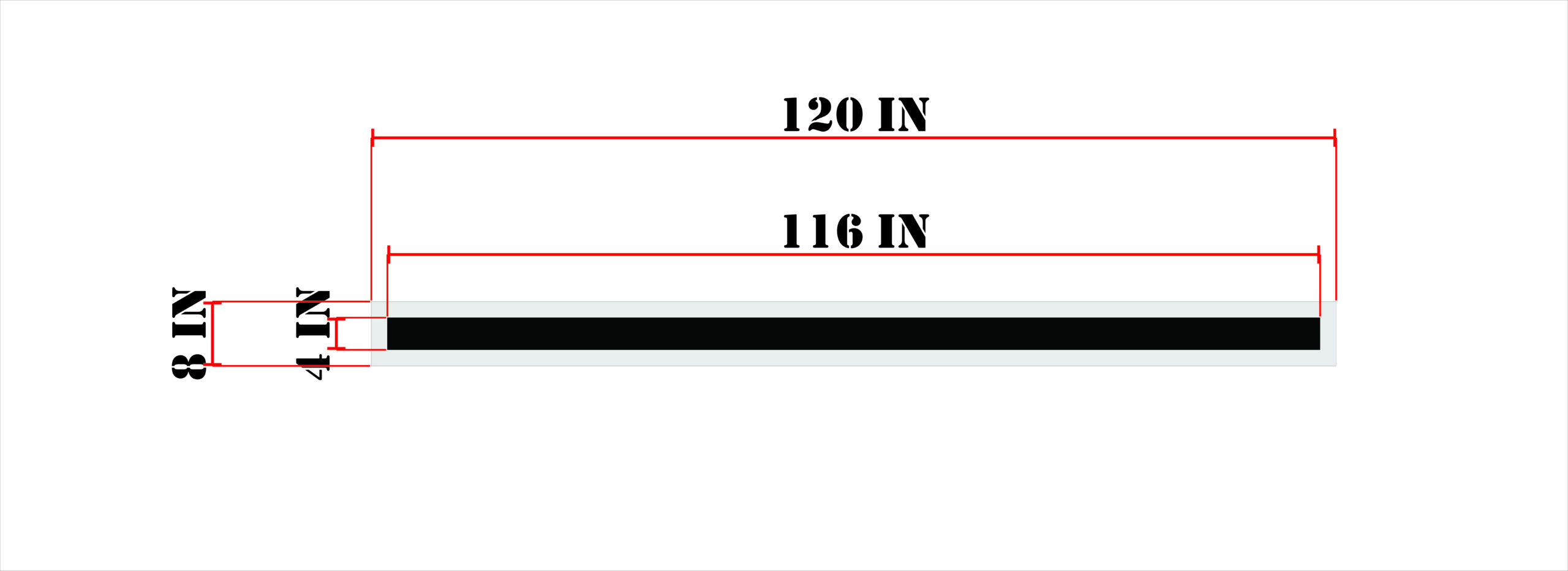 4 inch x 116 Inch Stripe Stencil Material - Image 2