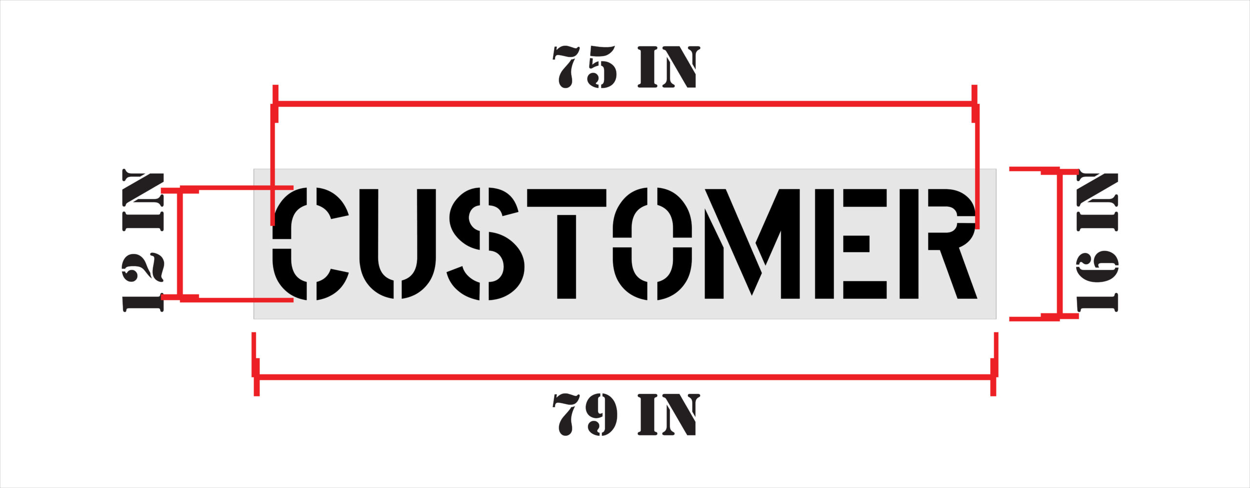 12-Inch Customer Stencil - Image 2