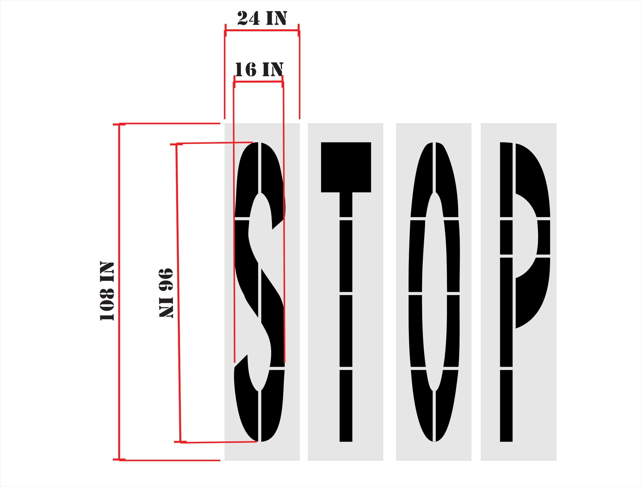 Walmart 96-Inch Stop Stencil - Image 2