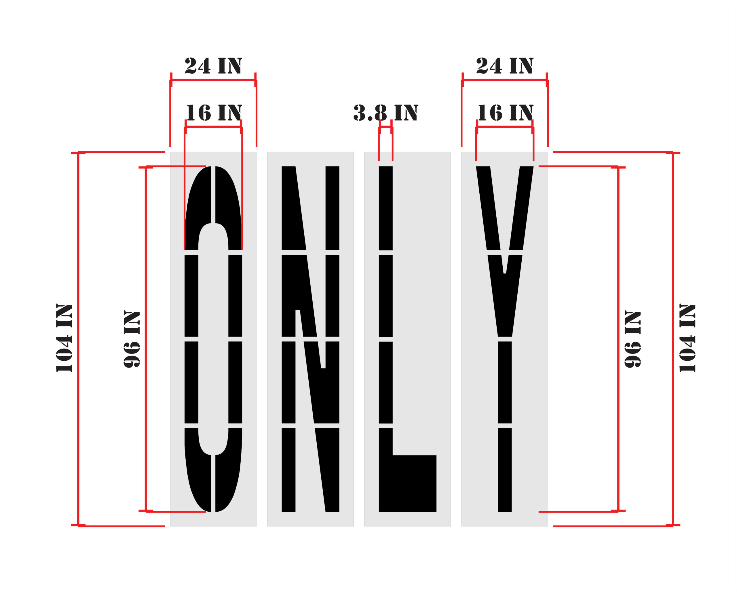 Walmart 96-Inch ONLY Stencil - Image 2