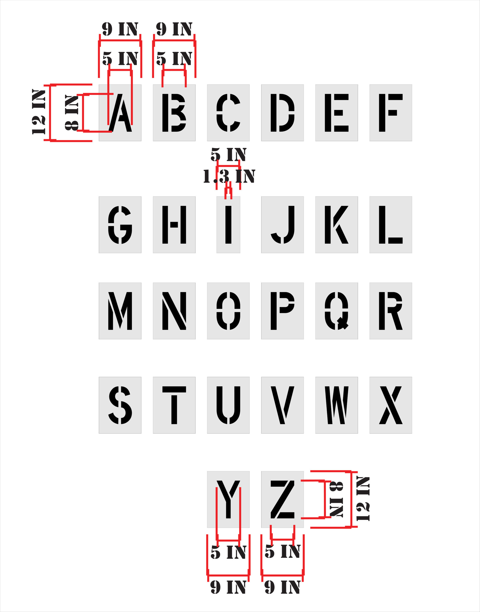 8-Inch Alphabet Kit - Image 3