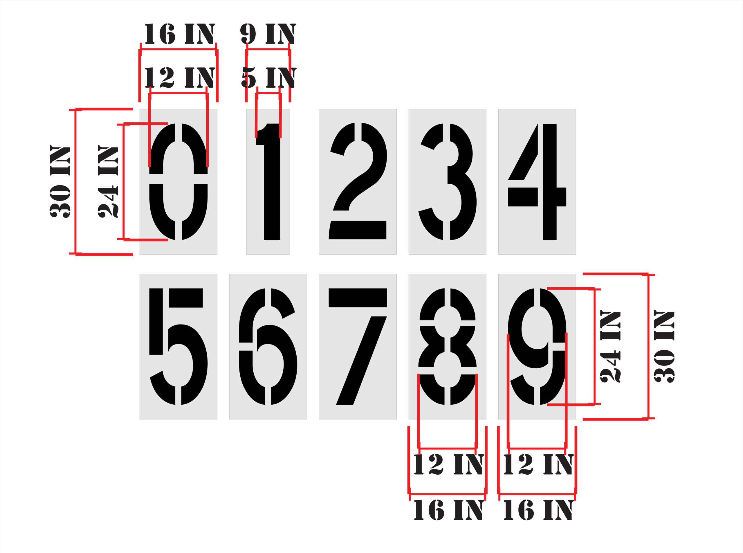 24-Inch Number Kit - Image 3