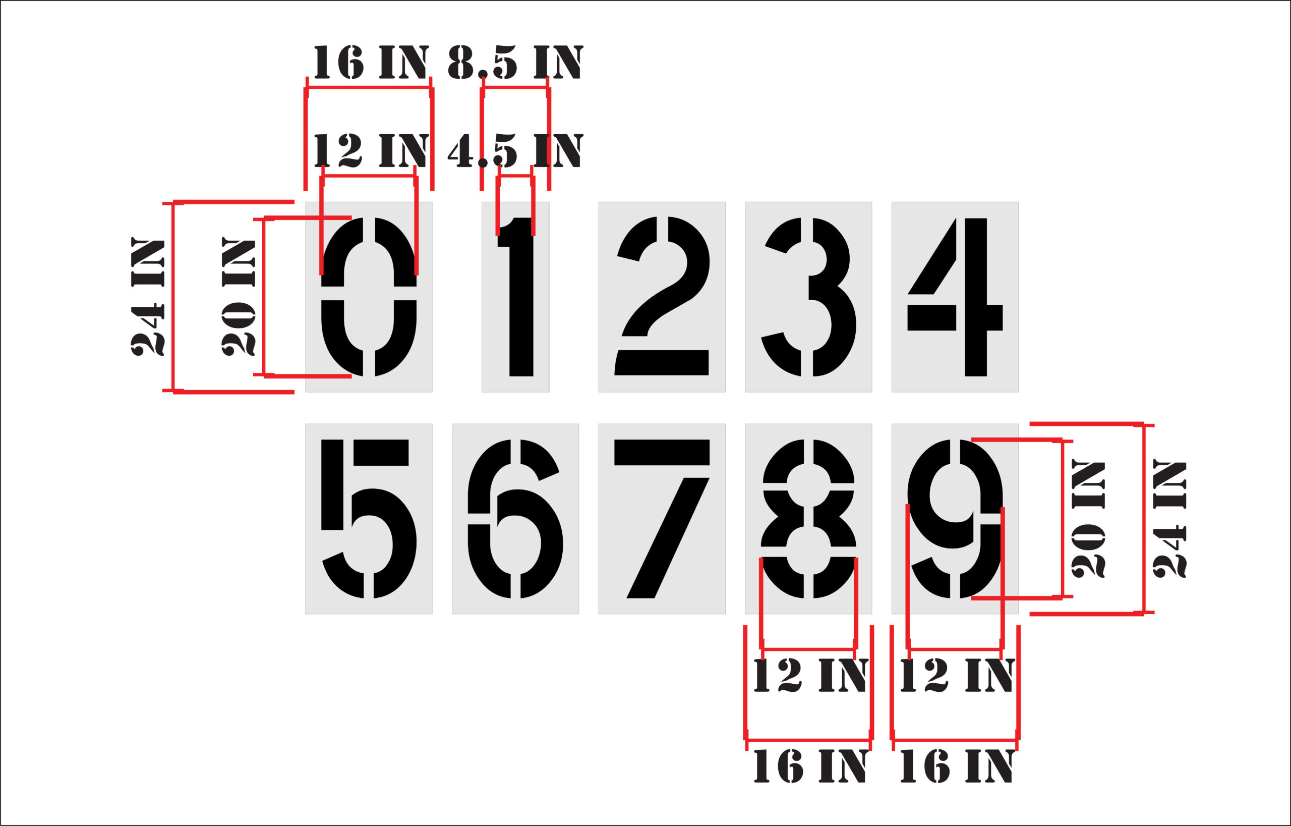 20-Inch Number Kit - Image 3