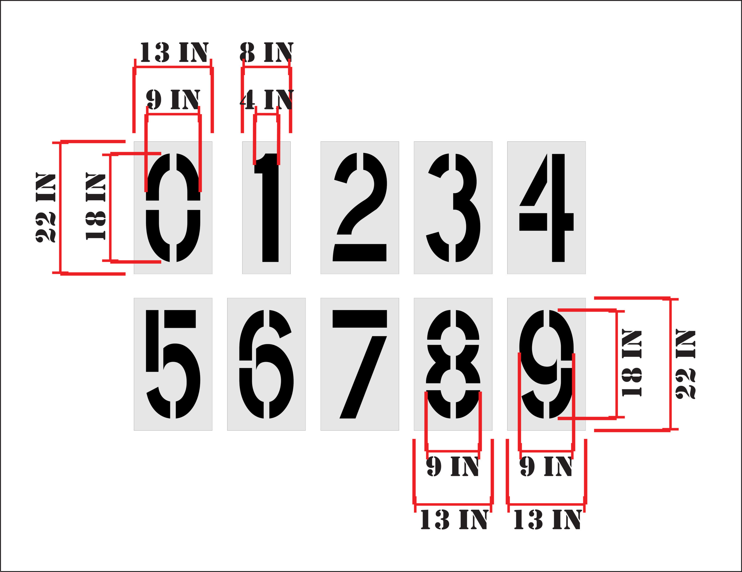 18-Inch Number Kit - Image 4