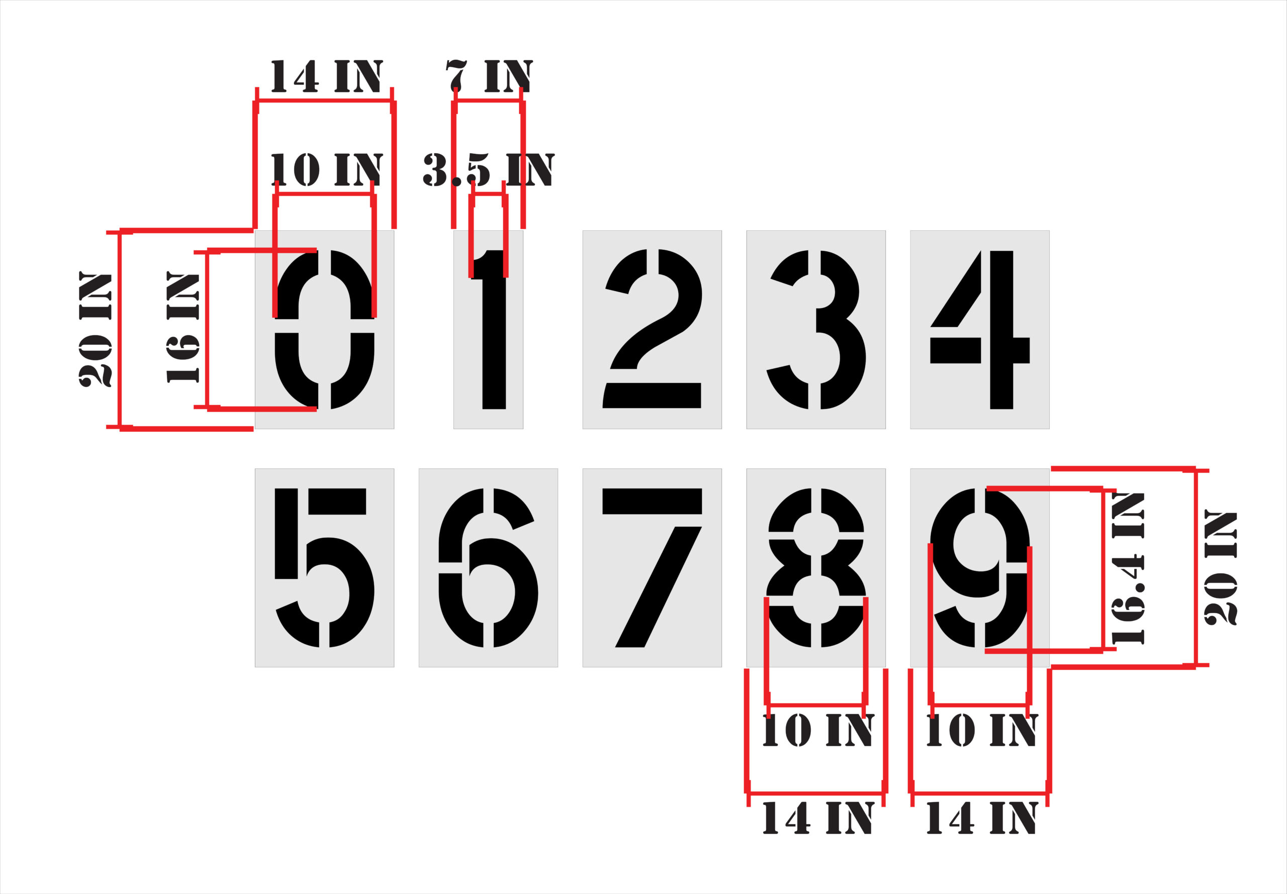 16-Inch Number Kit - Image 3