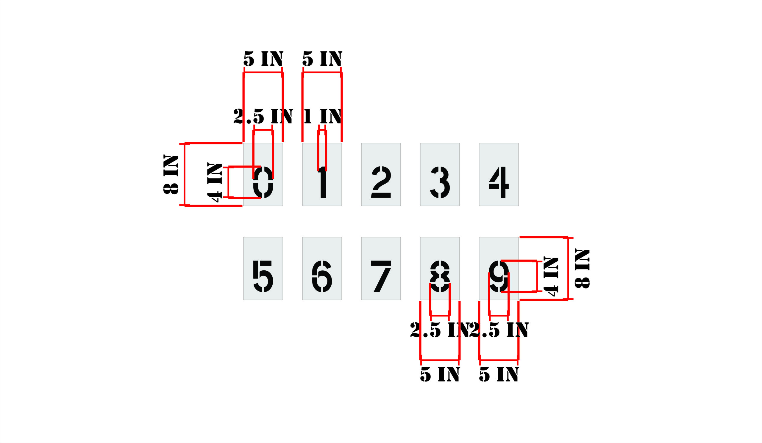 4-Inch Number Kit - Image 3