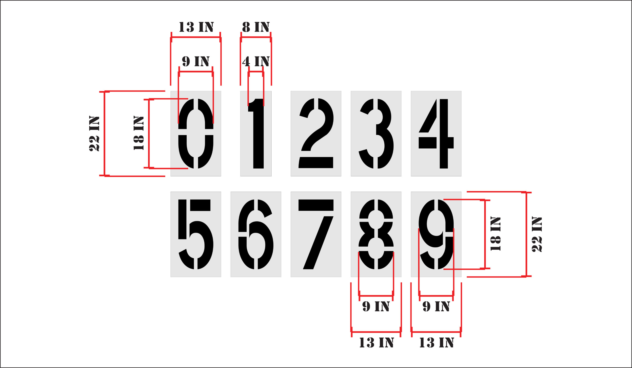 18-Inch Number Kit - Image 3