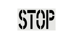 48-Inch Tall Stop Stencil