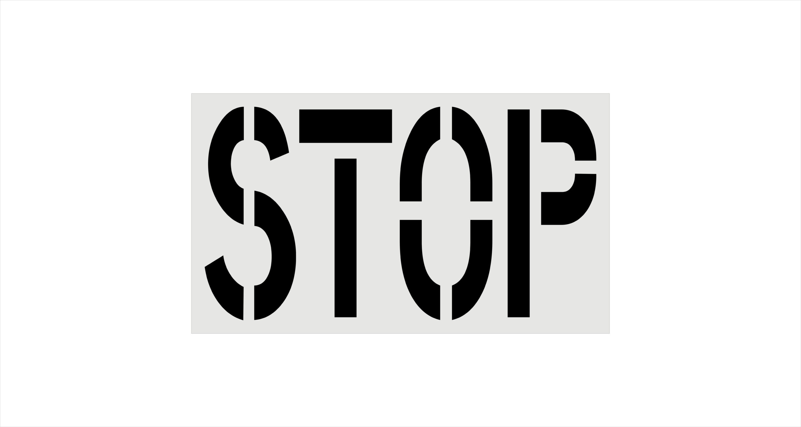 48-Inch Tall Stop Stencil