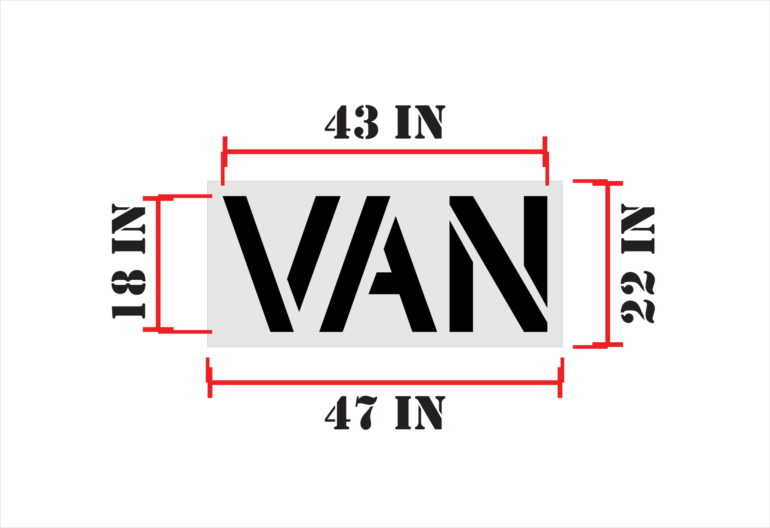18-Inch Van Stencil - Image 2