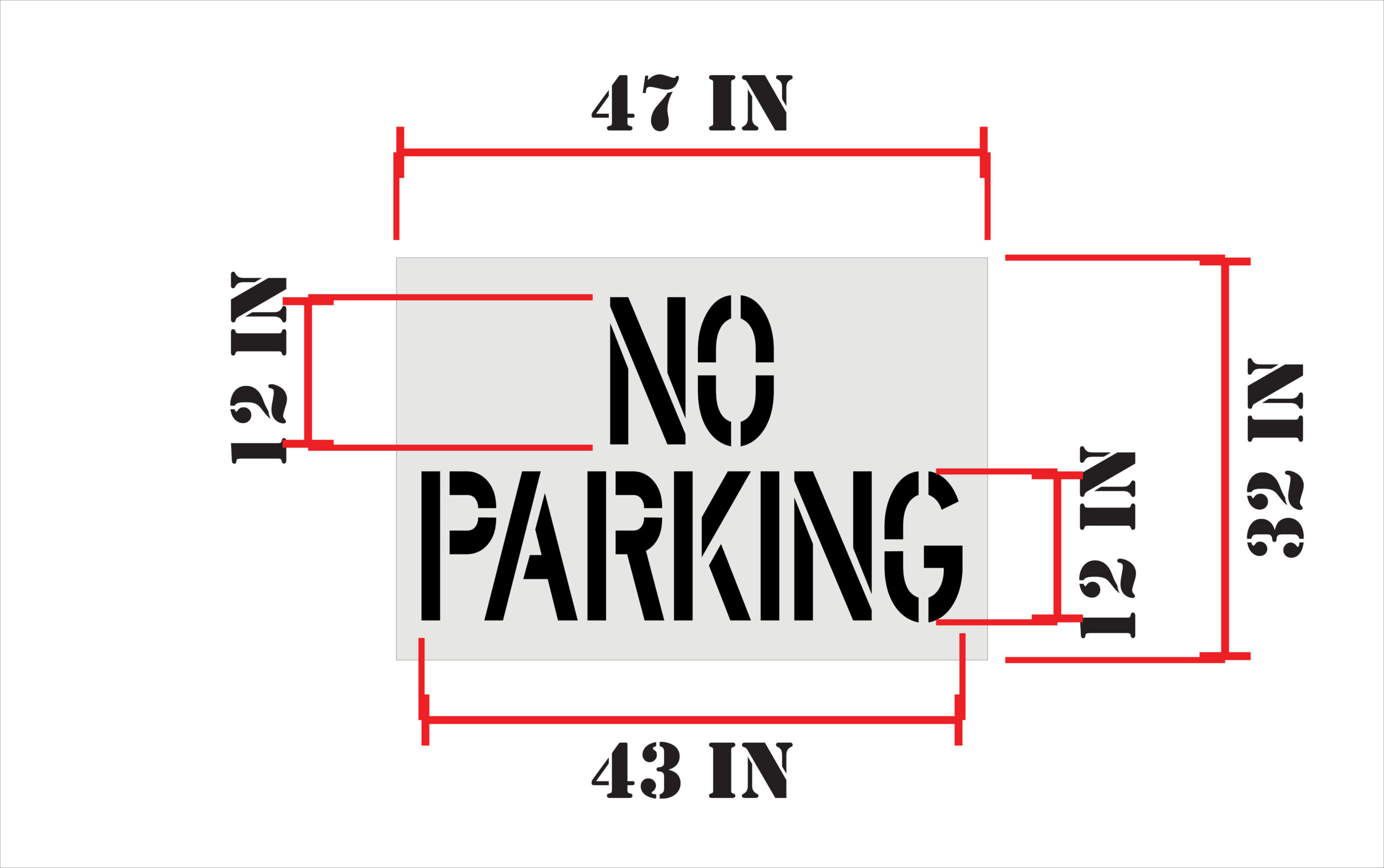 No Parking For 5 Foot ADA Hashout - Image 2