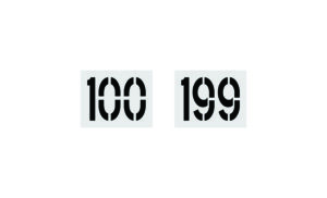 12" 100-199 Number Kit