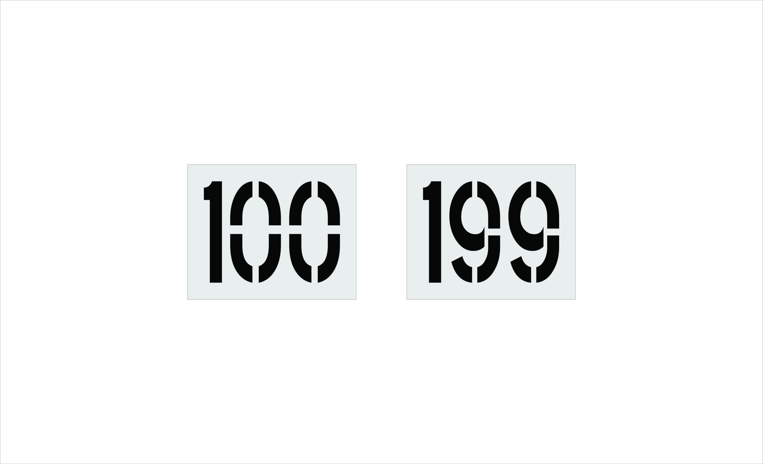 12" 100-199 Number Kit