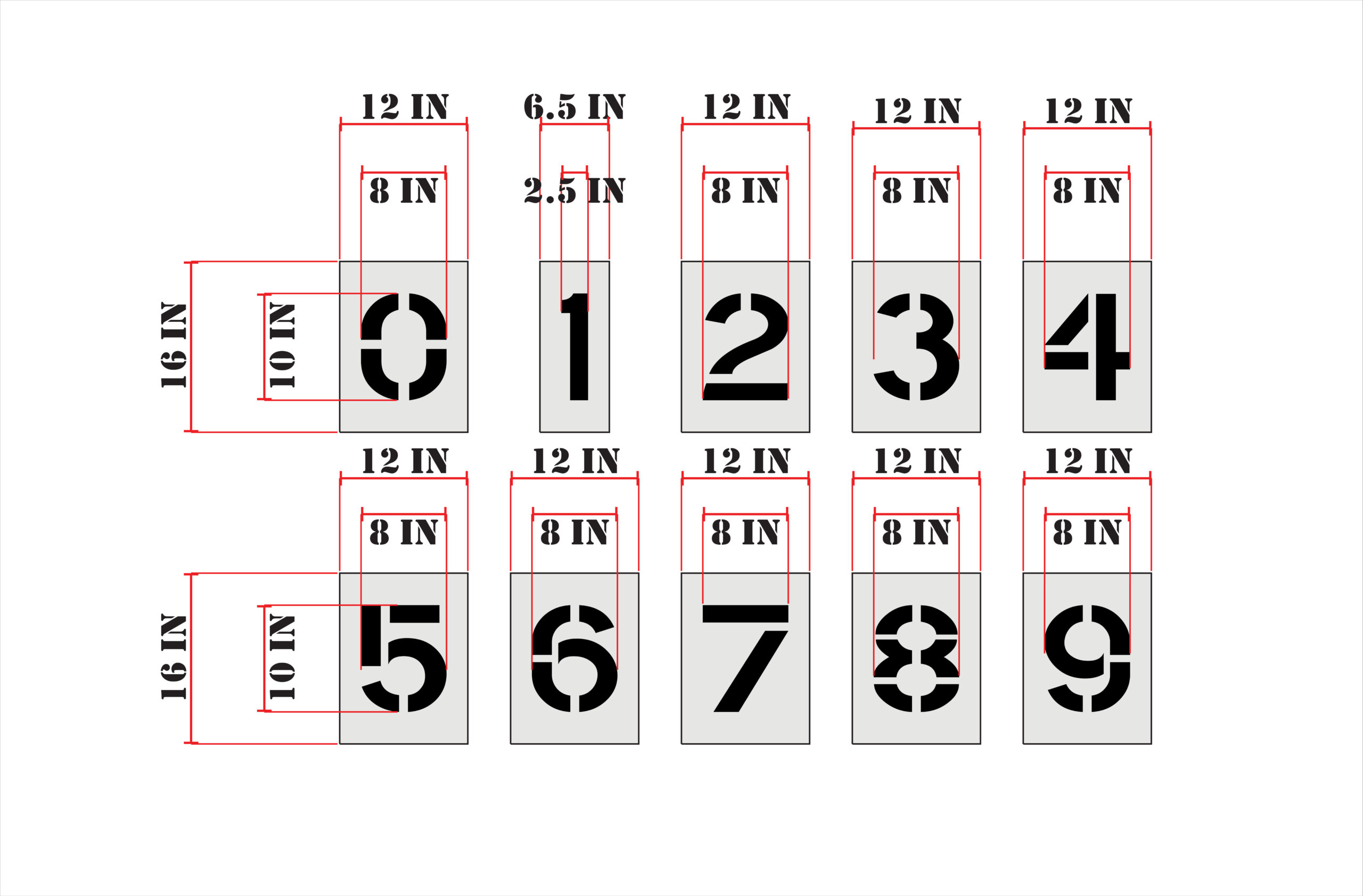 10-Inch Number Kit - Image 3