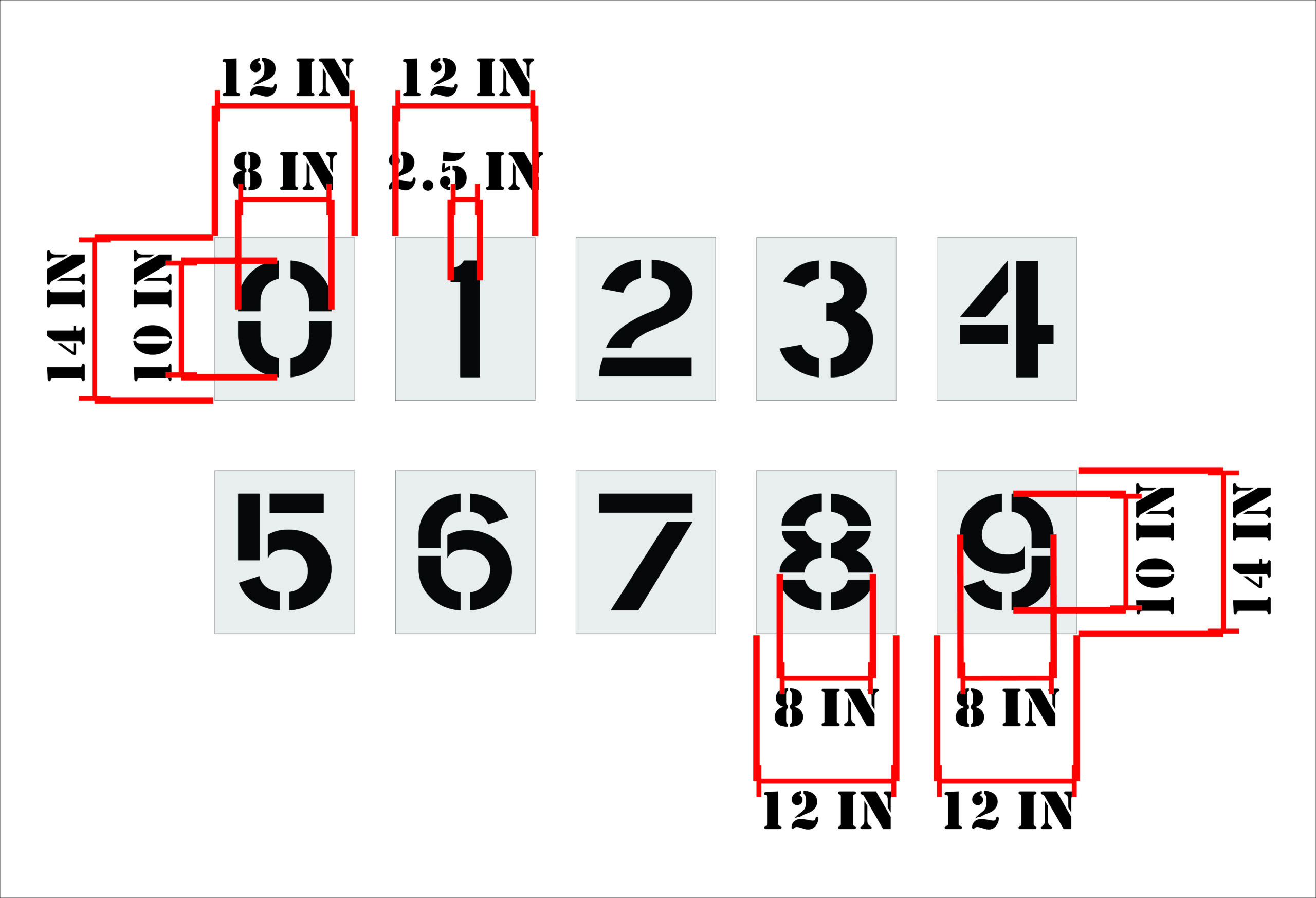 10-Inch Number Kit - Image 3